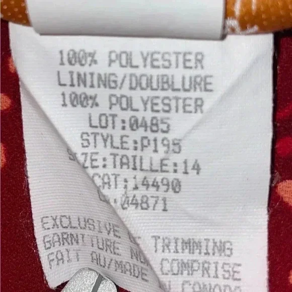 Red maxi dress tank style sleeveless lined sz 14 lined - Picture 7 of 11